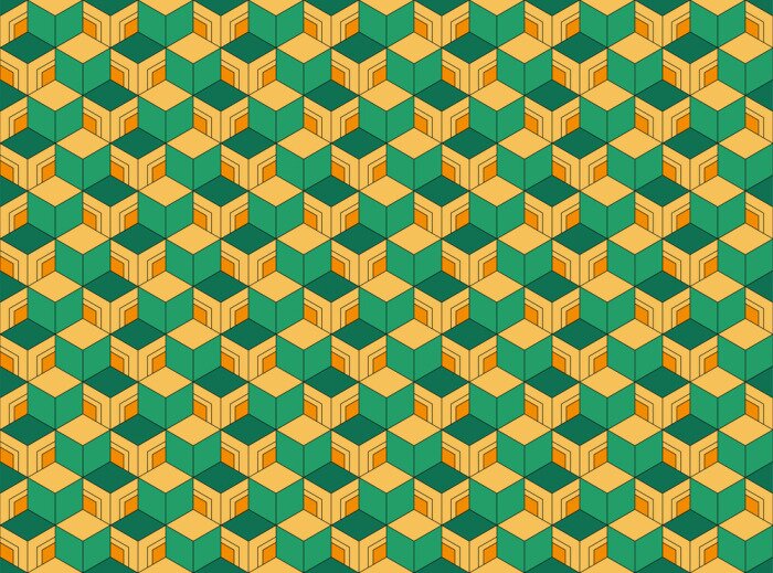 Tapete Bunte Demon Slayer-Textur