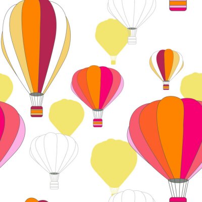 Tapete Bunte fliegende Luftballons