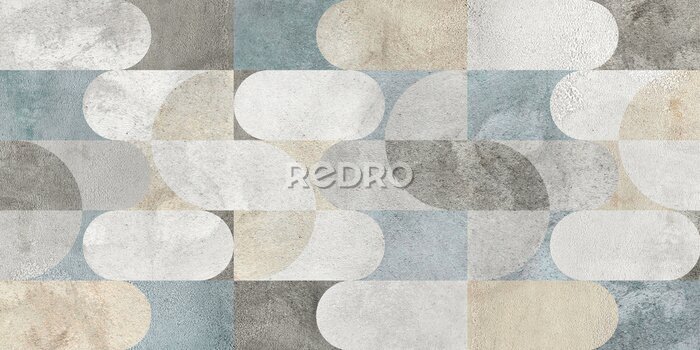 Tapete Bunte Geometrie an der Wand