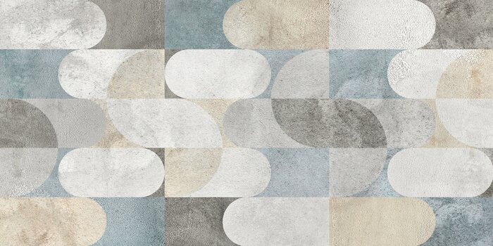 Tapete Bunte Geometrie an der Wand