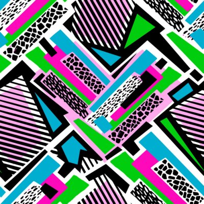 Tapete Bunte geometrische Graffiti-Formen