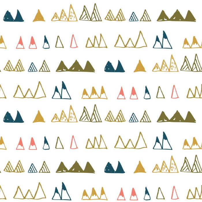 Tapete Bunte Gipfel märchenhafter Berge