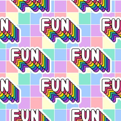 Tapete Bunte Inschriften im Stil der Pop Art