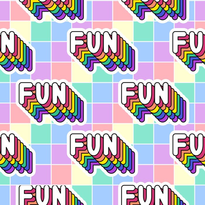 Tapete Bunte Inschriften im Stil der Pop Art