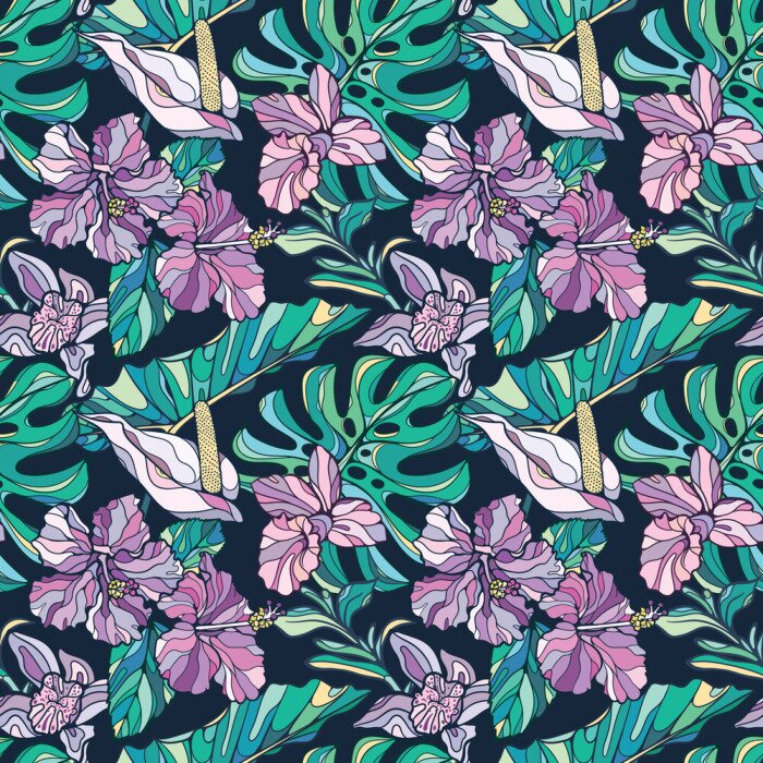 Tapete Bunte nahtlose Vektor tropischen Muster