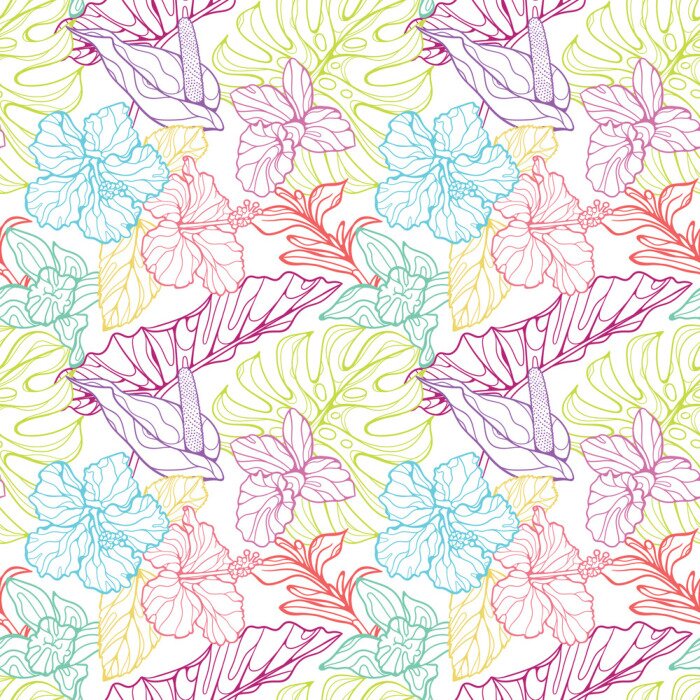 Tapete Bunte nahtlose Vektor tropischen Muster