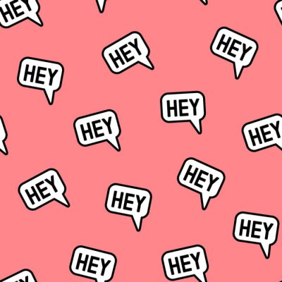 Tapete Bunte Pop-Art-Lippen auf grauem Hintergrund