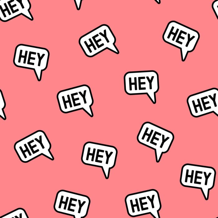 Tapete Bunte Pop-Art-Lippen auf grauem Hintergrund