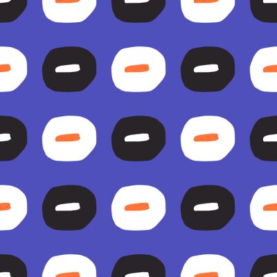 Tapete Bunte Retro-Tupfen