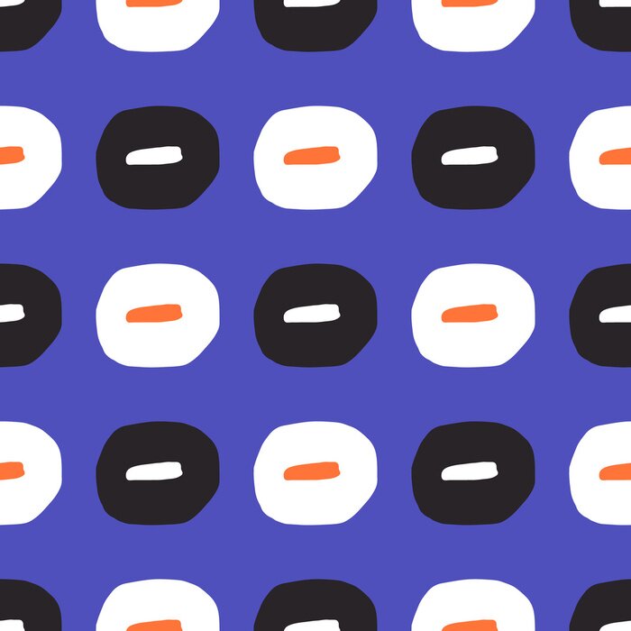 Tapete Bunte Retro-Tupfen