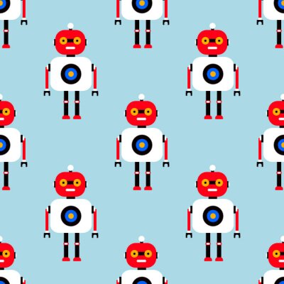 Tapete Bunte Roboter