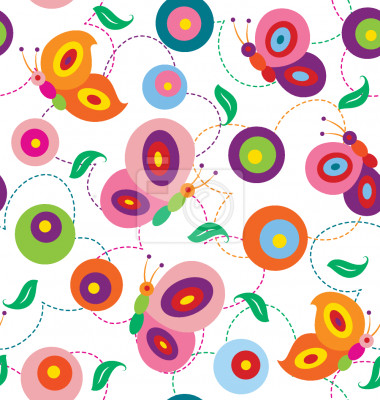 Tapete Bunte Schmetterlinge für Kinder