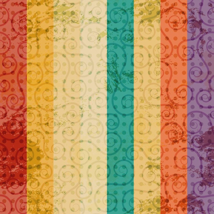 Tapete bunte Streifen Retro