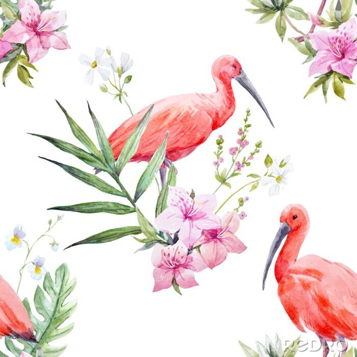 Tapete Bunte Tiere auf hellem Hintergrund