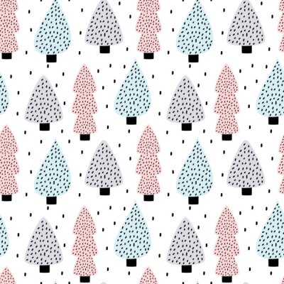 Tapete Bunter Wald im skandinavischen Stil