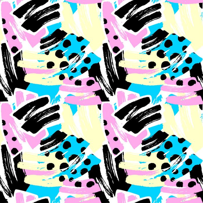 Tapete Buntes Mosaik im Graffiti-Stil