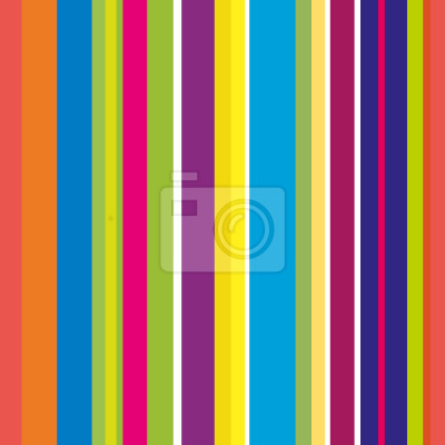 Tapete Buntes Motiv mit unterschiedlich dicken Streifen