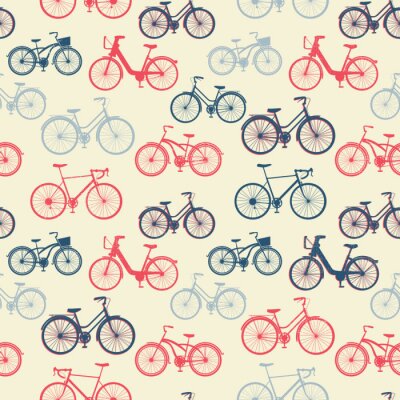 Buntes Thema mit Fahrrädern