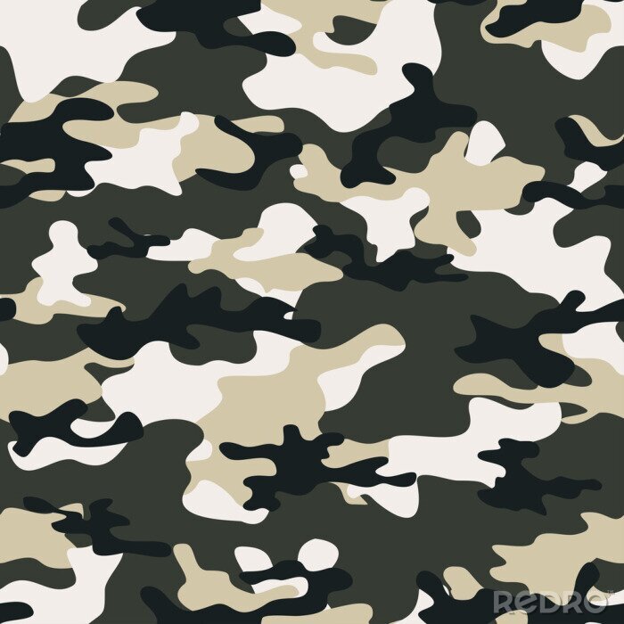 Tapete Camo military pattern seamless pattern modern design