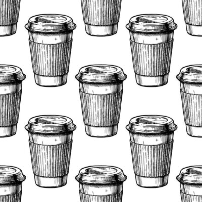 Tapete coffee seamless pattern