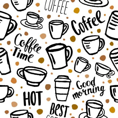Tapete coffee seamless pattern