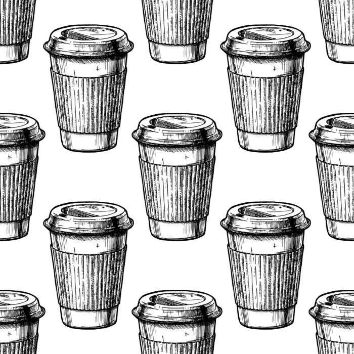 Tapete coffee seamless pattern