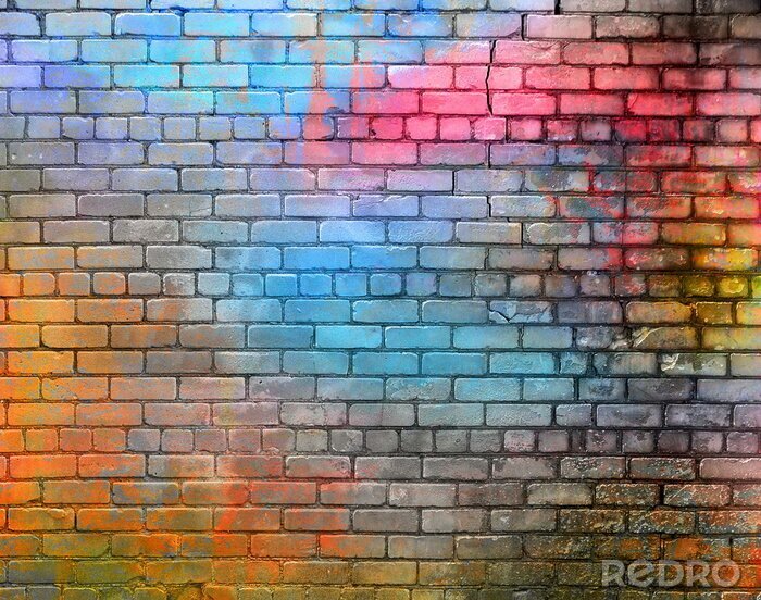 Tapete Colorful brick wall texture
