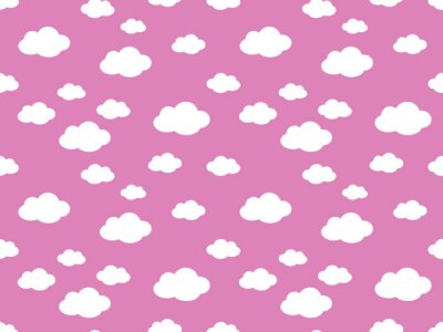 Tapete Cute Clouds Pattern. Endless Vector.