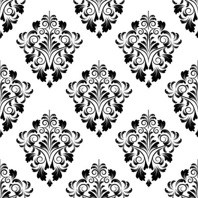 Tapete Damast-Muster. Blumentapete