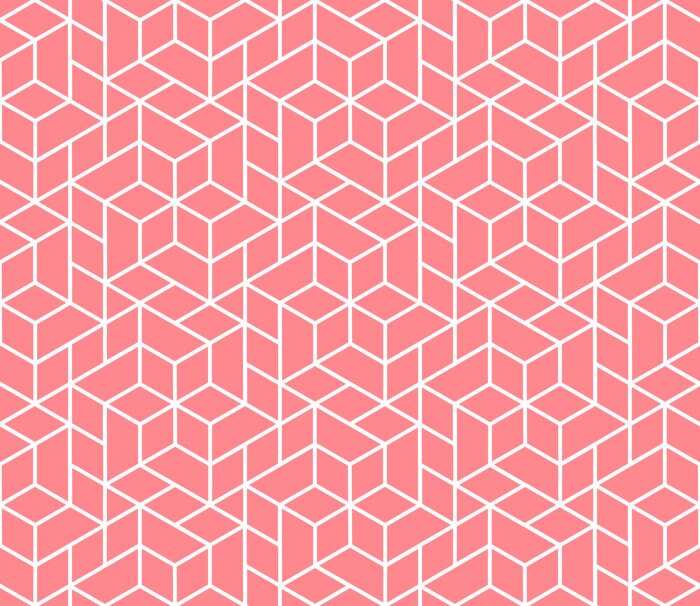 Tapete Das geometrische Muster mit Linien. Nahtloser Vektorhintergrund. Weiße und rosa Textur. Grafisches modernes Muster. Einfaches Gittergrafikdesign