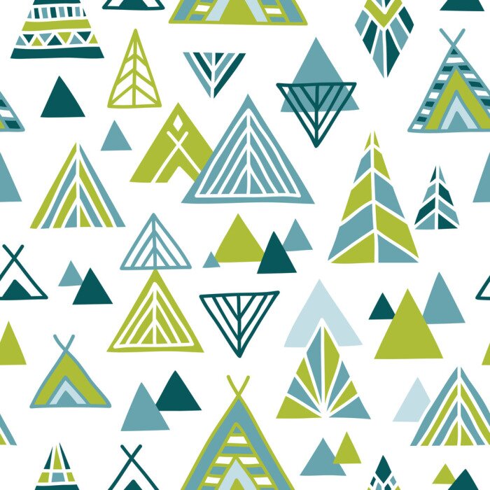 Tapete Das Grün eines Bergdorfes