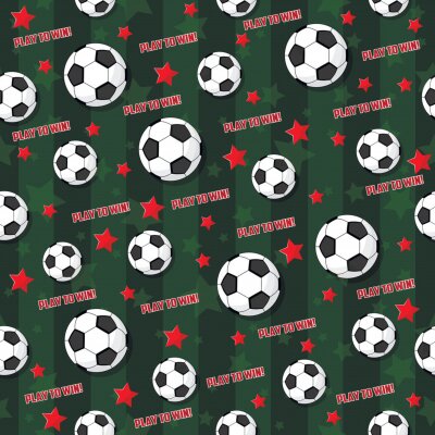Tapete Das nahtlose Muster auf dem Fußballthema.