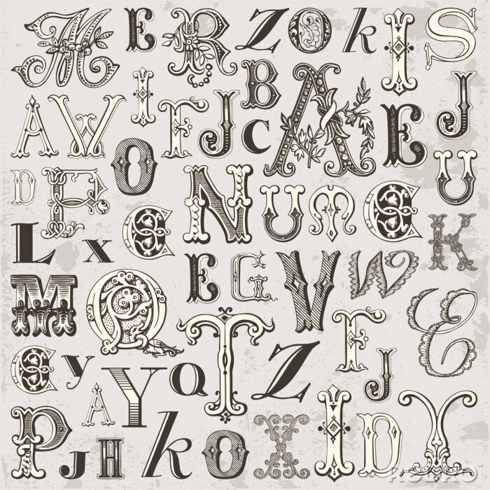 Tapete Deko-Alphabet