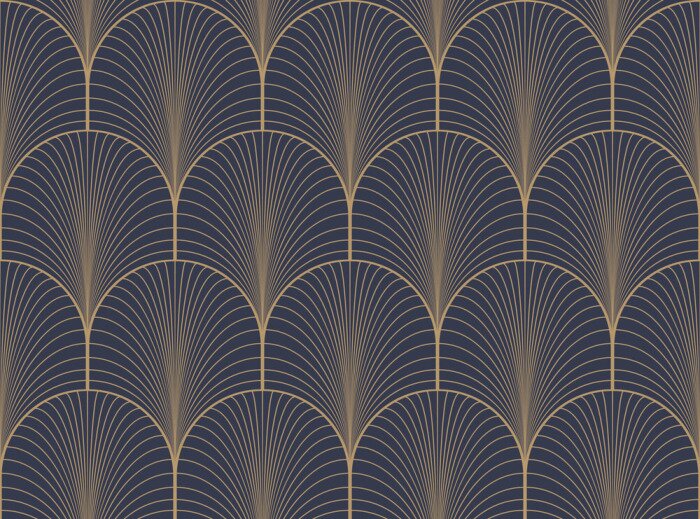 Tapete Dekorative Art-Deco-Bögen
