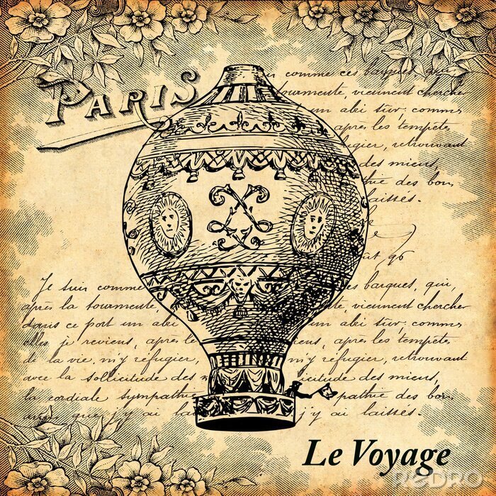 Tapete Dekorative Zeichnung mit Luftballon