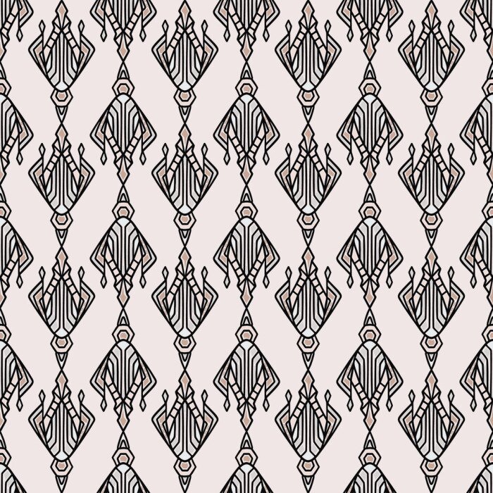 Tapete Dekoratives Motiv auf pastellfarbenem Hintergrund