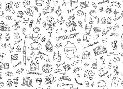 Tapete Deutschland, Design-Elemente. Nahtloses Muster