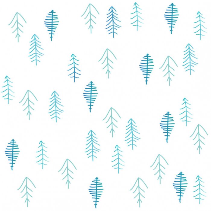 Tapete Dezente Blaufichte