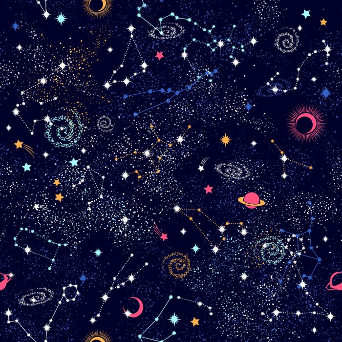 Tapete Die Farben der mysteriösen Galaxie