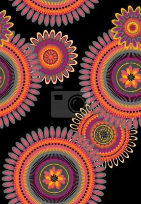 Tapete Die Reise der Blumenmandalas