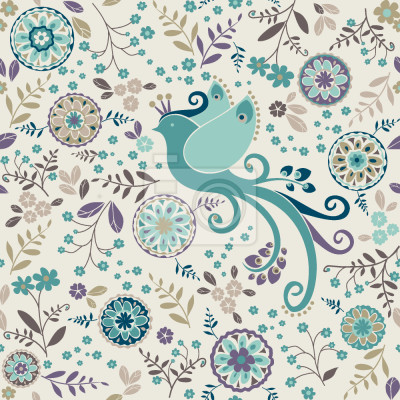 Tapete Die Vogel-Königin in ihrem Winterkleid