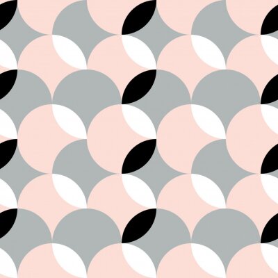 Tapete Dreifarbige Kreise