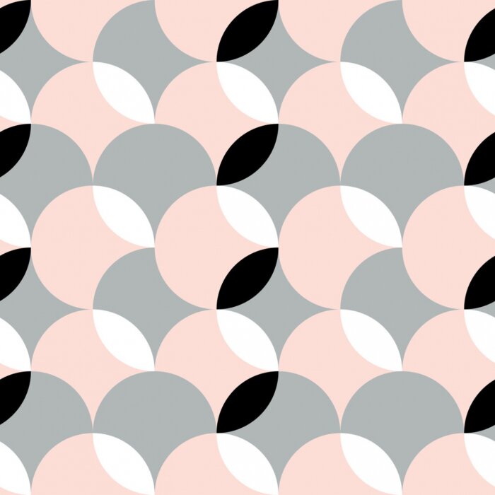 Tapete Dreifarbige Kreise