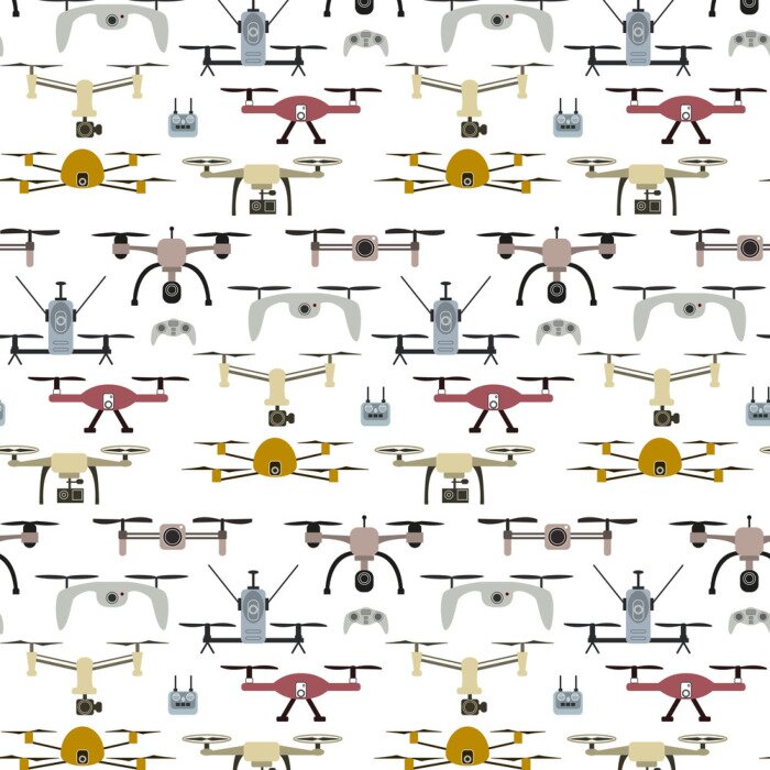 Tapete Drone nahtlose Muster.