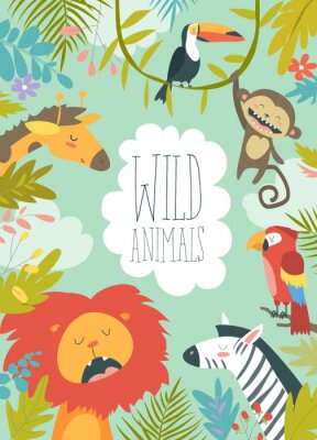 Dschungel und Tiere in der Märchenillustration