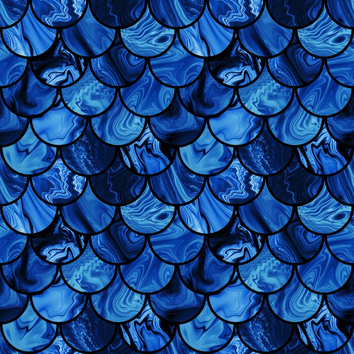 Tapete Dunkle Marmor-Fischschuppen