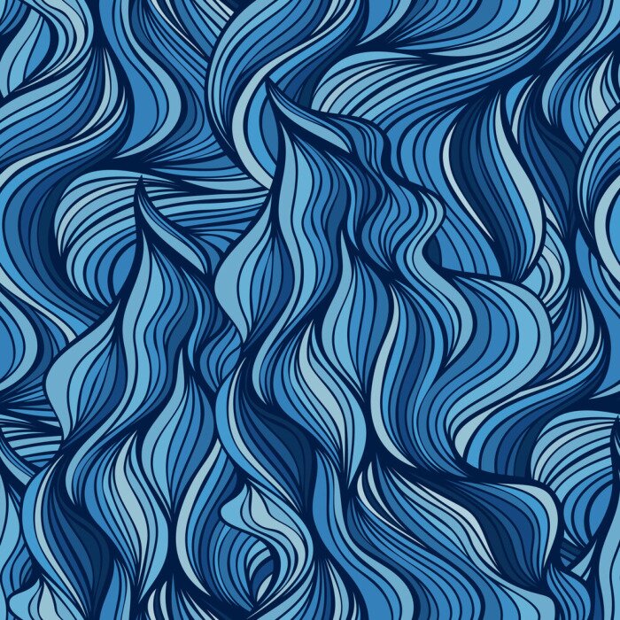 Tapete Dunkle Wasserfallkaskaden