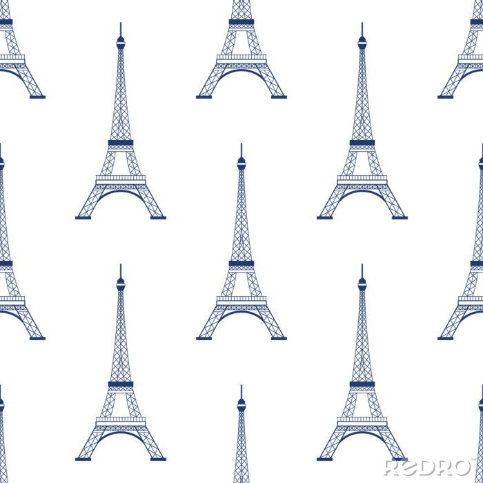 Tapete Eiffelturm paris nahtlose Muster Hintergrund. Vector grafische Darstellung