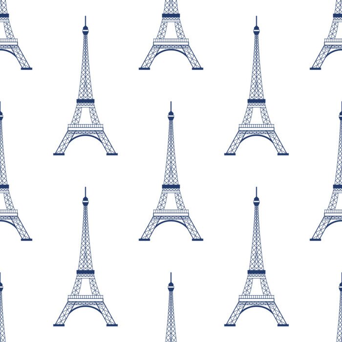 Tapete Eiffelturm paris nahtlose Muster Hintergrund. Vector grafische Darstellung