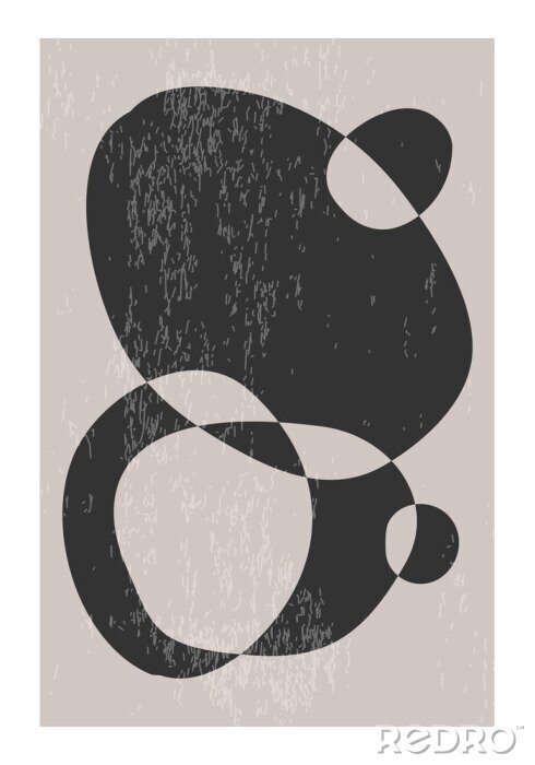 Tapete Eine abstrakte Komposition im skandinavischen Stil